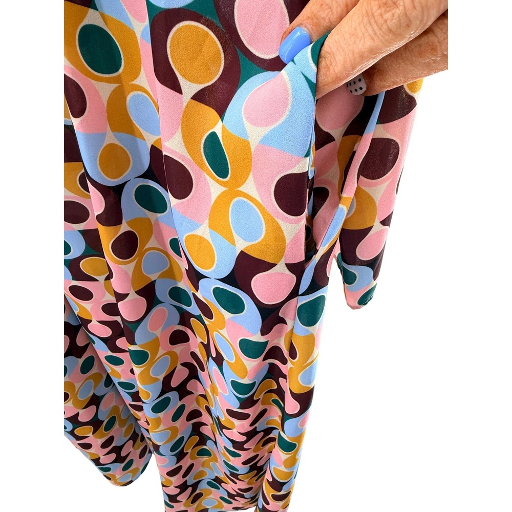 La DoubleJ V Trapezio Dress Gumball Retro Print Maxi XL Edition 25 Italy Mod‎ - Picture 7 of 12